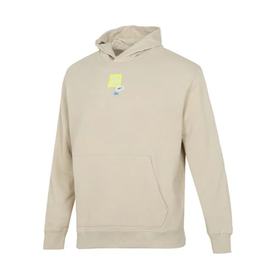 Puma Oversized Trend Graphic Hoodie Casual Logo Sweatshirt Off-White 536061-64