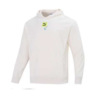 Puma Oversized Trend Logo White Casual Pullover Hoodie 536061-65