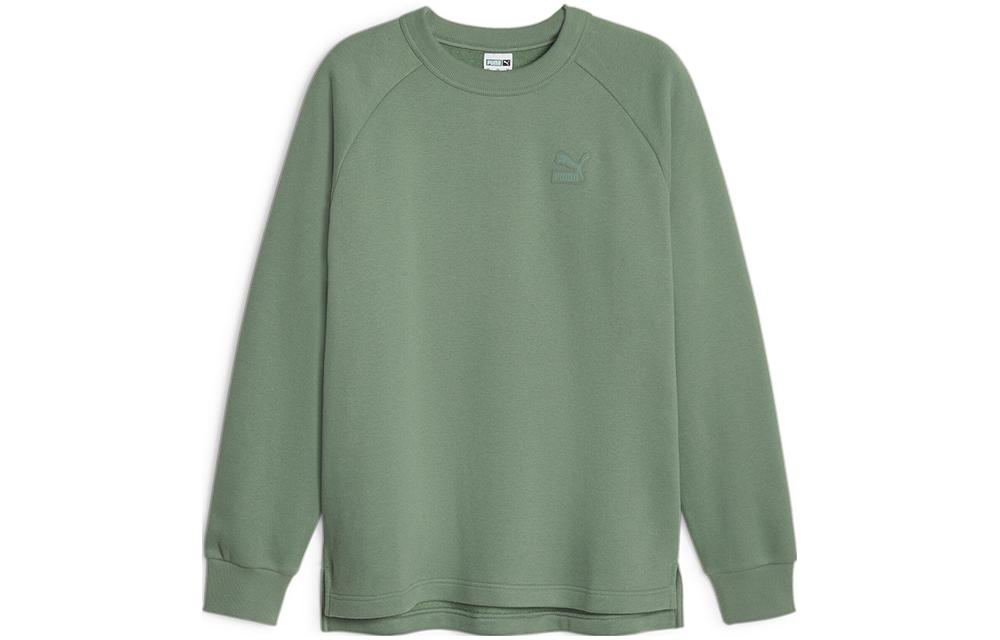 Puma Oversized Unisex Pullover Sweatshirt Military Green 625299-44