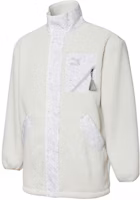 Puma Paisley Sherpa Fleece Jacket Winter Unisex Off-White 534984-05 Puma Paisley Sherpa Fleece Jacket Winter Unisex Off-White 534984-05