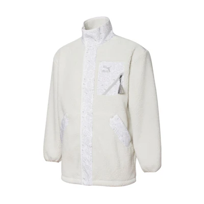 Puma Paisley Sherpa Fleece Jacket Winter Unisex Off-White 534984-05