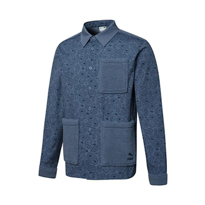 Puma Paisley Woven Jacket Blue - Casual Outdoor Multi-Pocket Jacket 534978-64