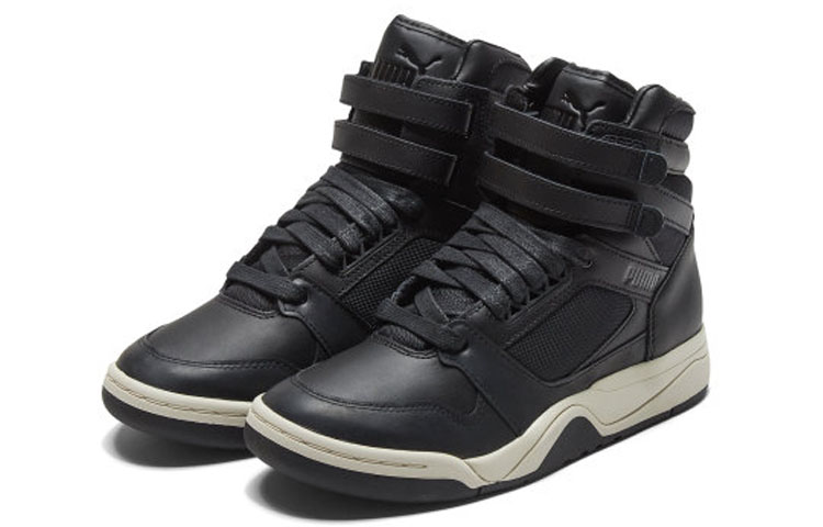 Shop Puma PALACE GUARD MID COURTSIDE 'Black White' 370069-01