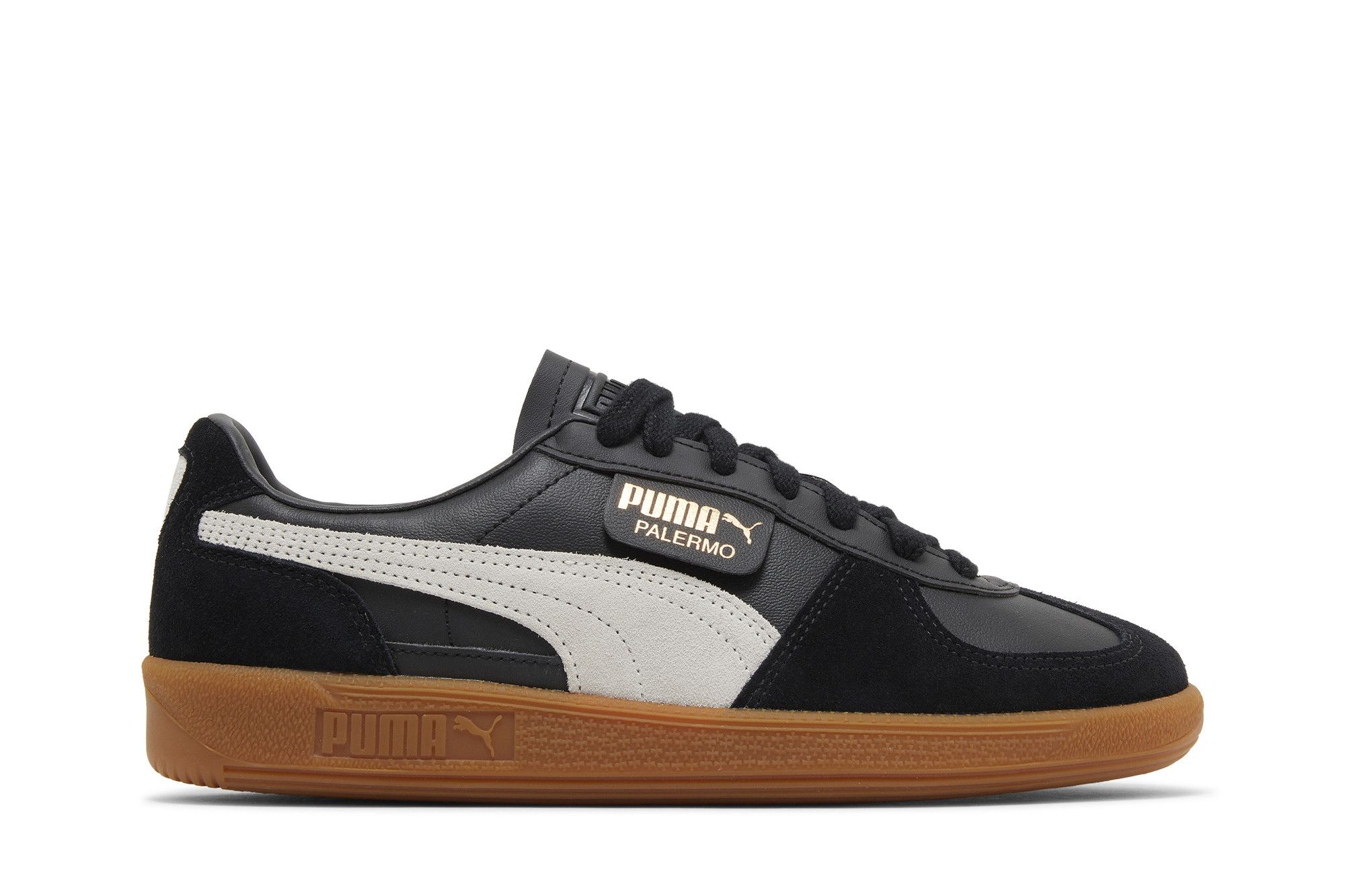 Puma Palermo Leather 'Black Feather Grey Gum' 396464-03