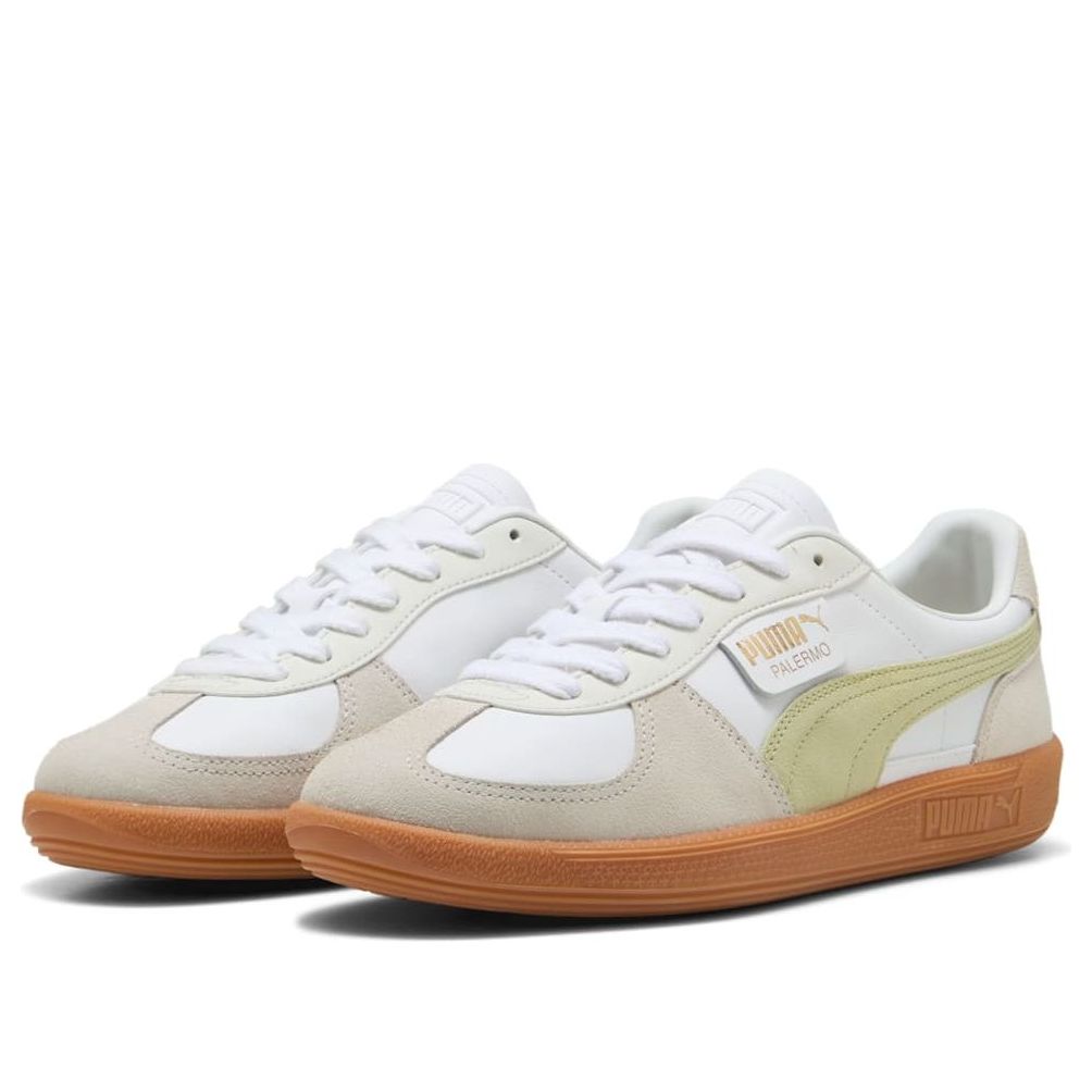 Shop Puma Palermo Leather ''Kelabu Vapor Hijau Pistachio'' 396464-18