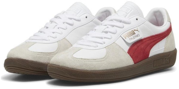 プーマ パレルモ レザー 白/赤 396464-05 Shop プーマ パレルモ レザー 白/赤 396464-05