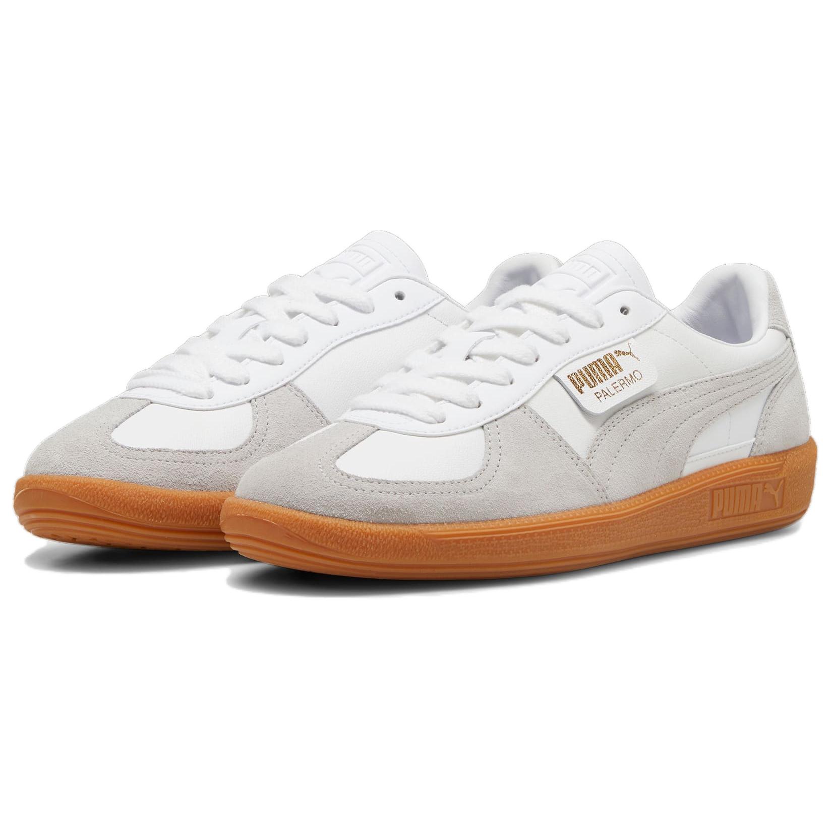 Shop Puma Palermo Leder ''Weiß Glacial Grau Gum'' 396464-12