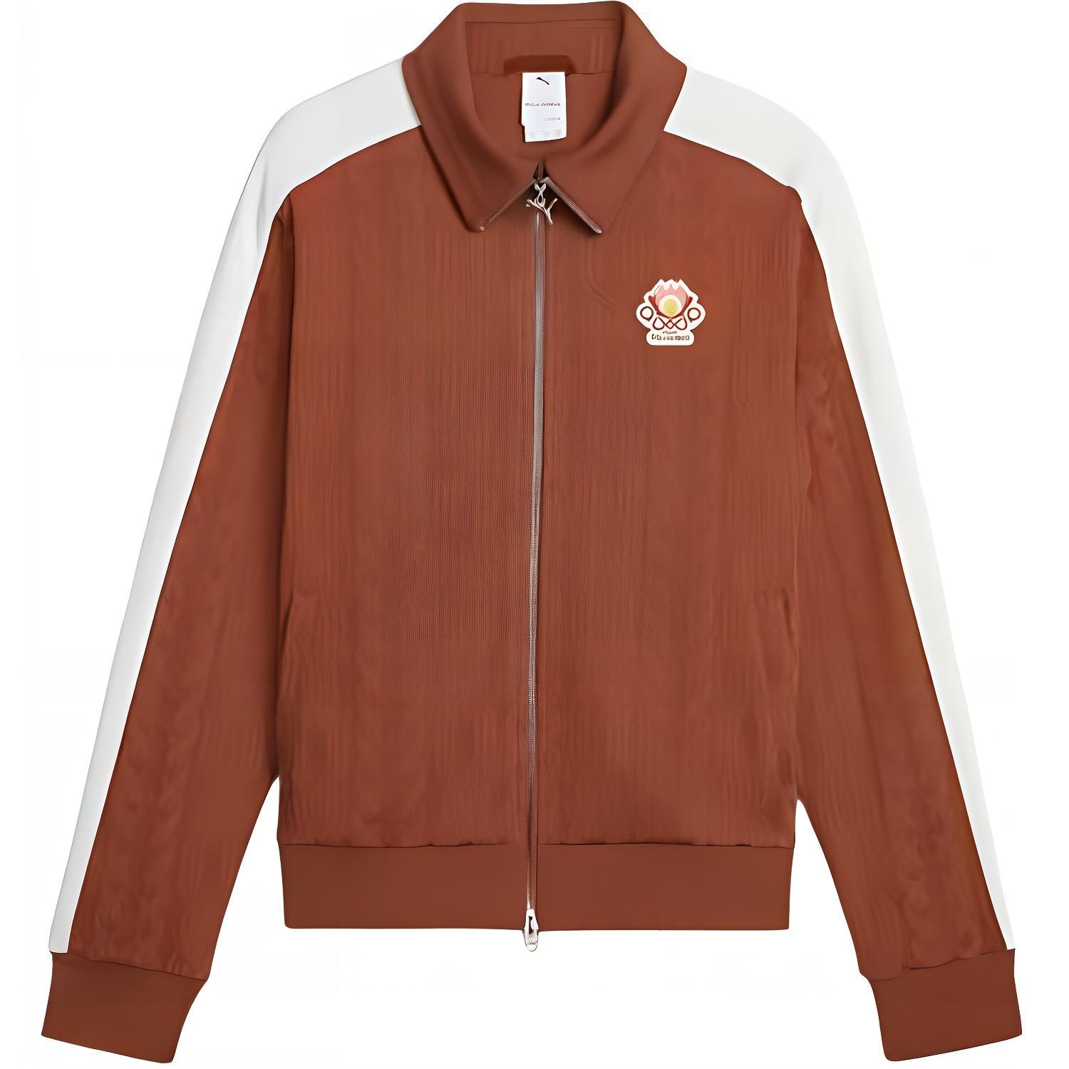 Puma Palomo Spain T7 Full-Zip Colorblock Track Jacket Teak Red Unisex 625562-81