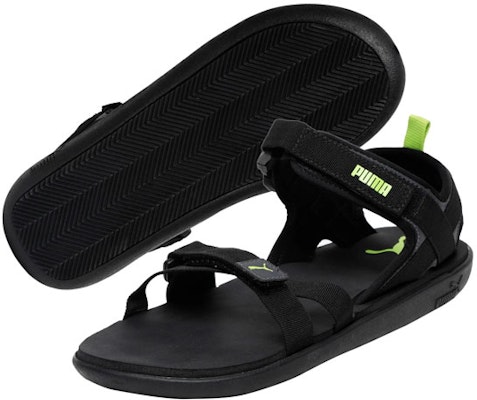 Puma Pebble II IDP Sandals 'Black Green' 339830-02 Lookbook Puma Pebble II IDP Sandals 'Black Green' 339830-02