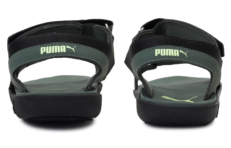Shop Puma Pebble MU IDP Sandal 'Black Green' 373006-05