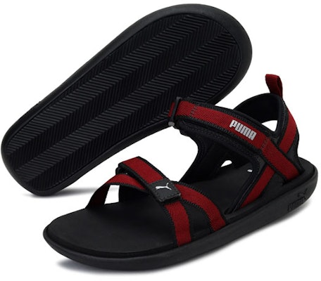 Puma Pebble MU IDP Sandals 'Black Red' 373006-04 Lookbook Puma Pebble MU IDP Sandals 'Black Red' 373006-04