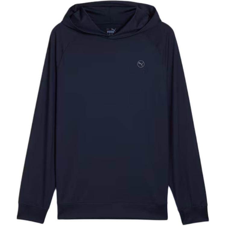 Puma Performance LC Logo Print Pullover Hoodie Navy Blue 628408-02