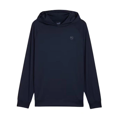 Puma Performance LC Logo Print Pullover Hoodie Navy Blue 628408-02