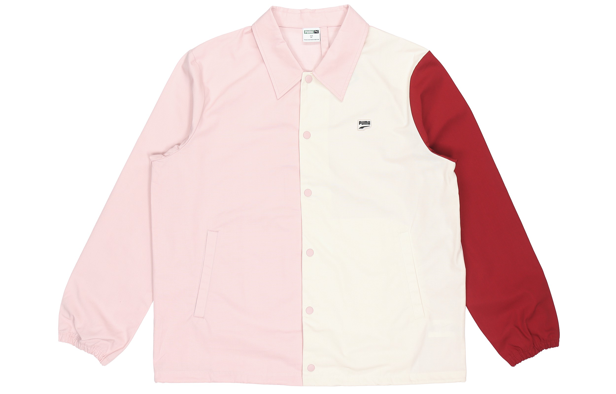 Puma Pink Embroidered Logo Colorblock Track Jacket 532172-36