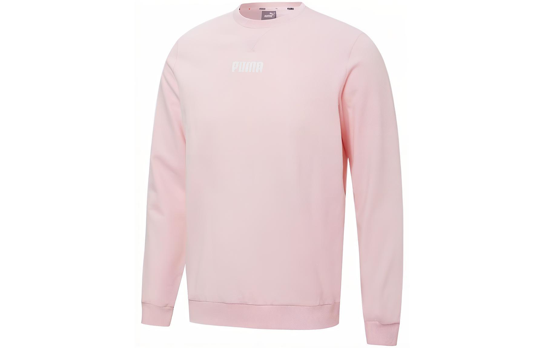 Puma Pink Small Logo Print Pullover Sweatshirt 849575-16