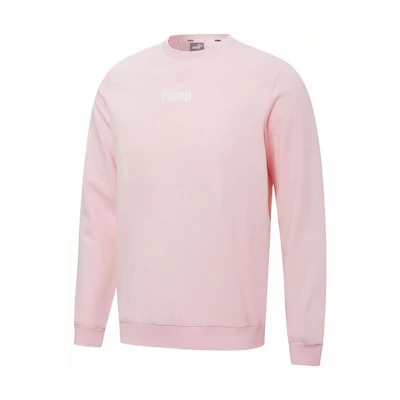 Puma Pink Small Logo Print Pullover Sweatshirt 849575-16