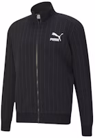 Puma Pinstripe Track Top Fleece Jacket Winter Black 530177-01 Puma Pinstripe Track Top Fleece Jacket Winter Black 530177-01