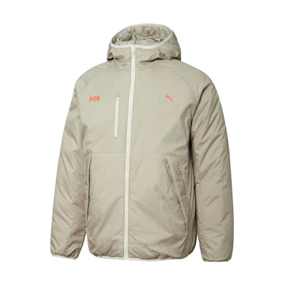 Puma Plain Logo Reversible Zip-Up Cotton Jacket Unisex Light Khaki 532841-42