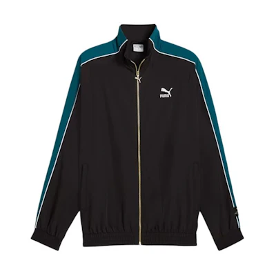 Puma Play Loud T7 SS24 Retro Colorblock Windbreaker Jacket Unisex - Black 626719-01
