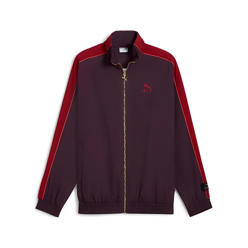 Puma PLAY LOUD T7 Vintage Logo Outdoor Track Jacket Unisex - Dark Red 629048-44