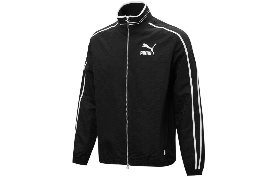 Puma Players' Lounge Logo Print Retro Track Jacket Black 535800-01