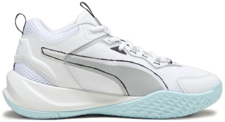 PUMA Playmaker 萬用舒適 防滑 籃球鞋 給男女 白銀黑 Order PUMA Playmaker 萬用舒適 防滑 籃球鞋 給男女 白銀黑