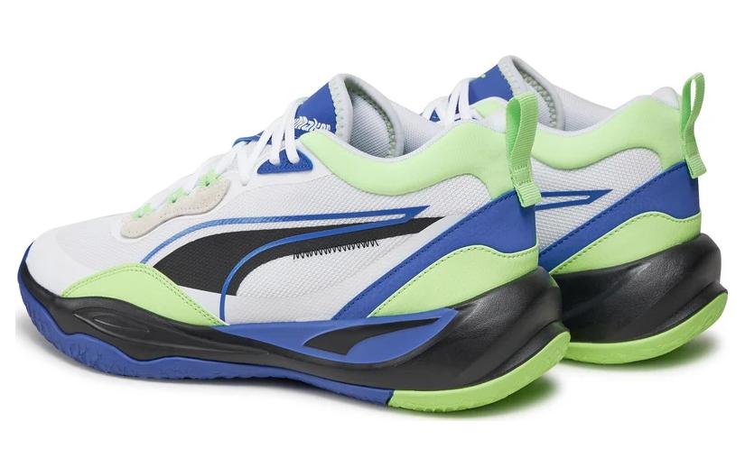 Lookbook プーマ プレイメーカー 白青緑 (Puma プレイメーカー 白青緑) 385841-11