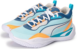 PUMA 控球者 防滑耐磨 低筒 休閒運動鞋 男女款 藍色 Lookbook PUMA 控球者 防滑耐磨 低筒 休閒運動鞋 男女款 藍色