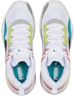 Puma Playmaker Pro 'Blanco Coral Fuego Lima' 377572-02 Shop Puma Playmaker Pro 'Blanco Coral Fuego Lima' 377572-02