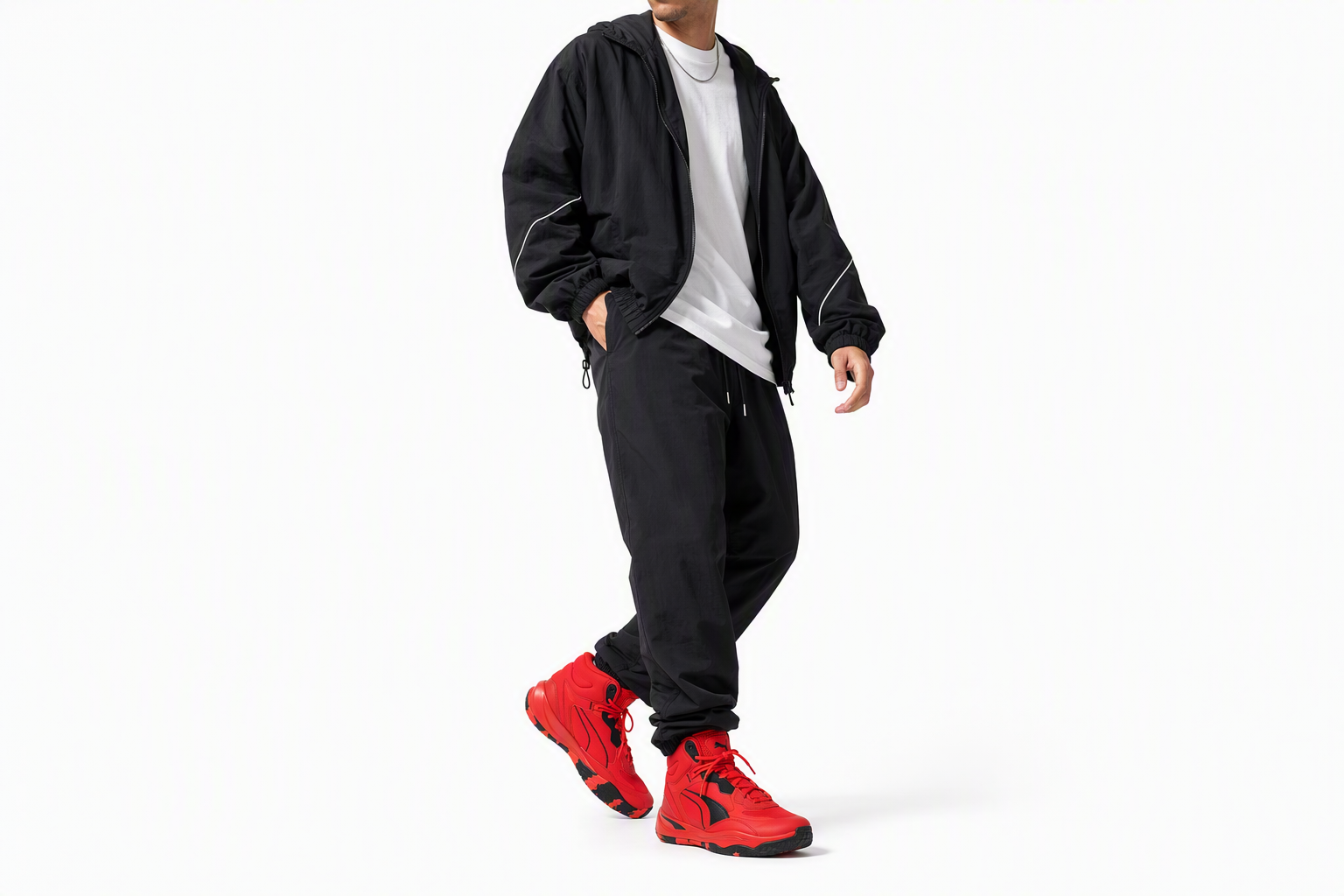 Order Puma Playmaker Pro Mid ''Rood Zwart'' 377902-05