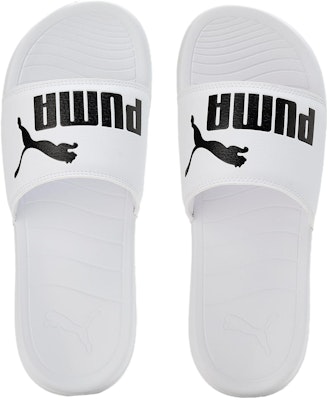 PUMA Popcat 20 Res 防滑耐磨 運動拖鞋 男款 白黑 Shop PUMA Popcat 20 Res 防滑耐磨 運動拖鞋 男款 白黑