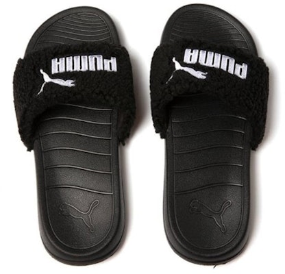Puma Popcat 20 Fleece Slippers Black 375955-01 Lookbook Puma Popcat 20 Fleece Slippers Black 375955-01