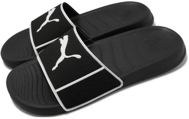 Puma Popcat 20 淋浴拖鞋‘黑白’ 384262-01 Cheap Puma Popcat 20 淋浴拖鞋‘黑白’ 384262-01