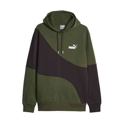 Puma POWER Cat Colorblock Hoodie Green 674099-31