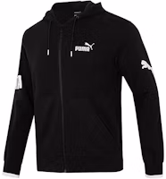 Puma Power Colorblock Full-Zip Hoodie Black Casual Sports Jacket 676668-01 Puma Power Colorblock Full-Zip Hoodie Black Casual Sports Jacket 676668-01