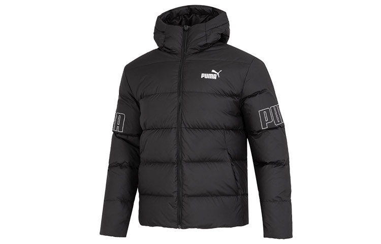 Order PUMA保暖連帽羽絨外套 黑色 logo拉鍊外套 676032-01