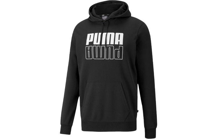 Puma Power Logo Colorblock College Style Hoodie Black 846557-01