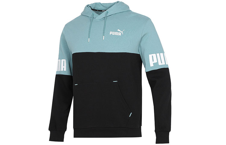 Puma Power Logo Colorblock Retro Pullover Sweatshirt Blue - 670937-50