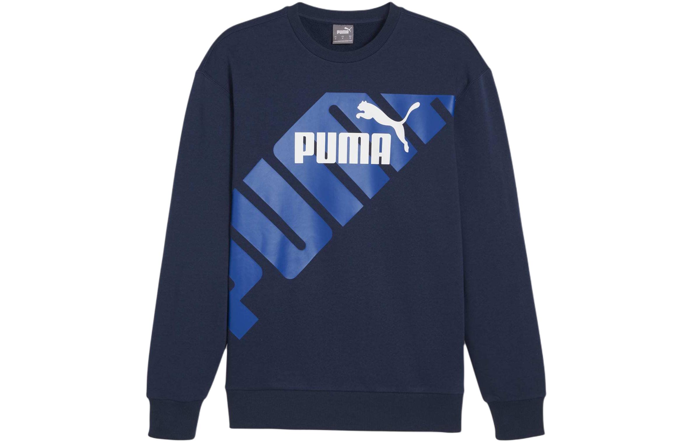 Puma Power Logo Crewneck Sweatshirt Blue 678961-14