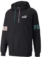 Puma Power Logo Printed Pullover Hoodie Black - 670937-51 Puma Power Logo Printed Pullover Hoodie Black - 670937-51