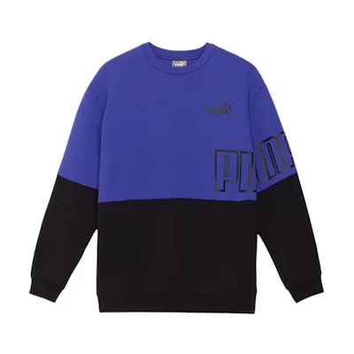 Puma POWER MX Crew Logo Colorblock Sweatshirt Lapis Blue 683606-27