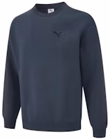 Puma Prime Crew Knit Sweatshirt Unisex Dark Gray 631385-69 Puma Prime Crew Knit Sweatshirt Unisex Dark Gray 631385-69
