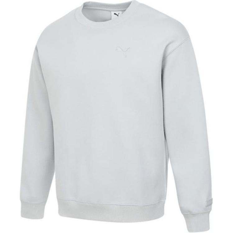 Puma Prime Logo Crewneck Pullover Sweatshirt Unisex White 631385-72