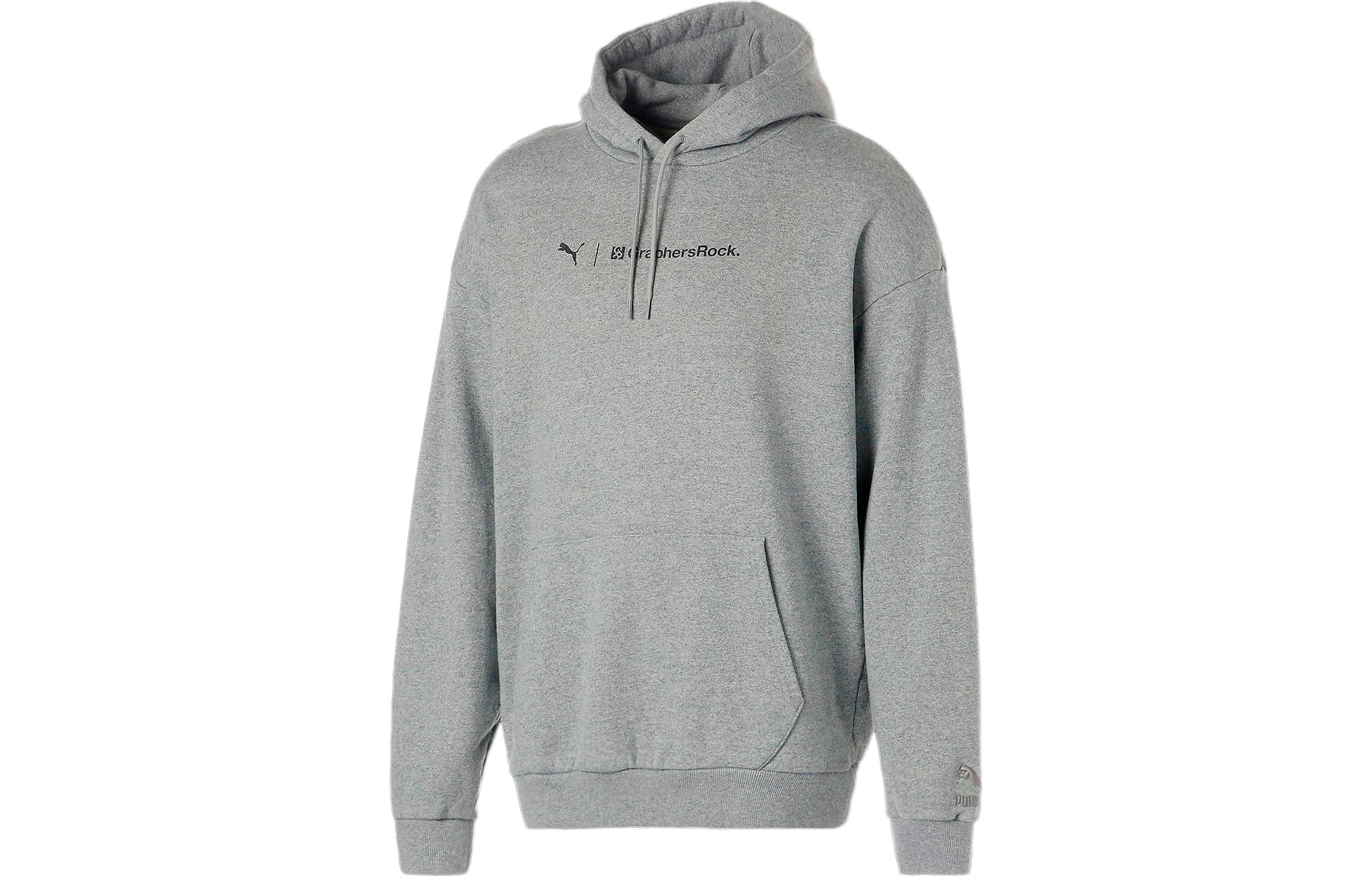 Puma Printed Casual Hoodie Unisex - Heather Gray 625101-03