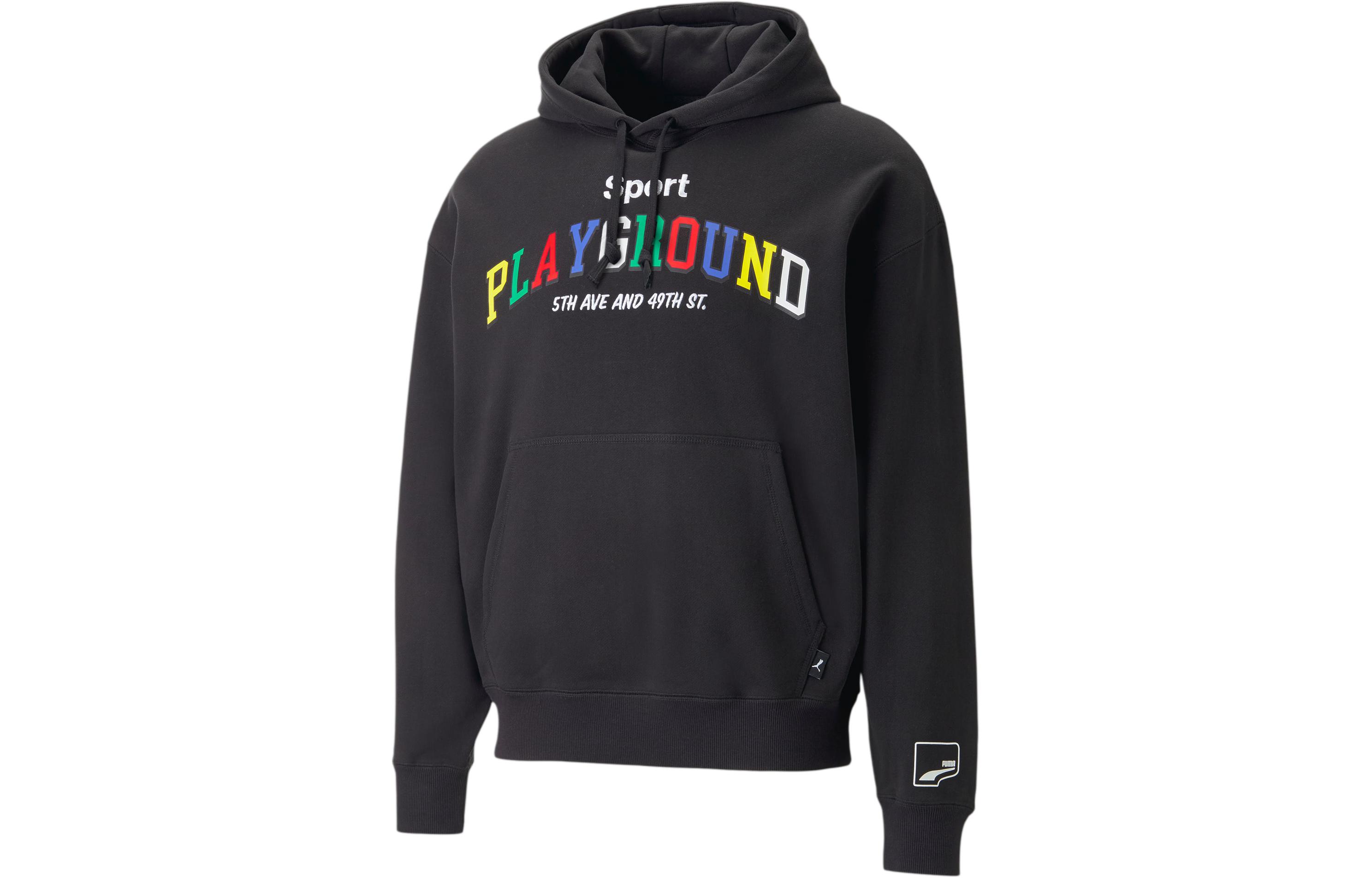 Puma Printed Casual Pullover Hoodie Unisex Black 537974-01