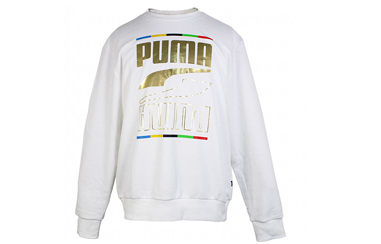 Puma Printed Crewneck Casual Sports Sweatshirt - White 585267-02