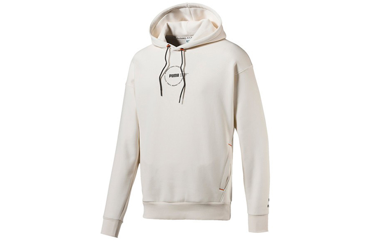 Puma Printed Drawstring Hoodie White 596725-64