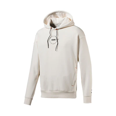 Puma Printed Drawstring Hoodie White 596725-64