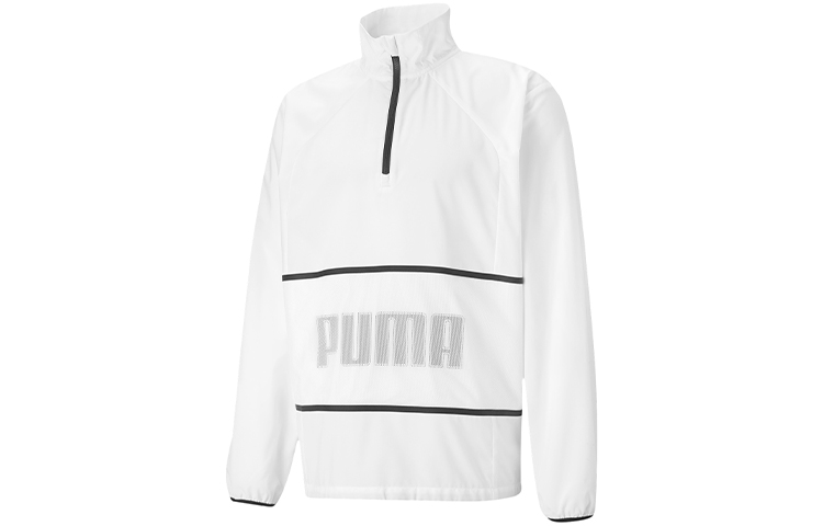 Puma Printed Half-Zip Athletic Letter Jacket 520120-02