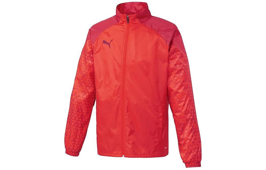 Puma Printed Red Stand Collar Casual Sports Jacket 658812-01